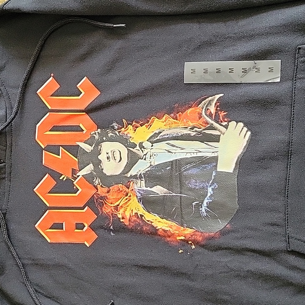 AC/DC hoodie, Men's Music Hoodie,M, black, NWT